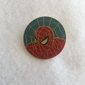 Red and Blue Spiderman Mask Pin